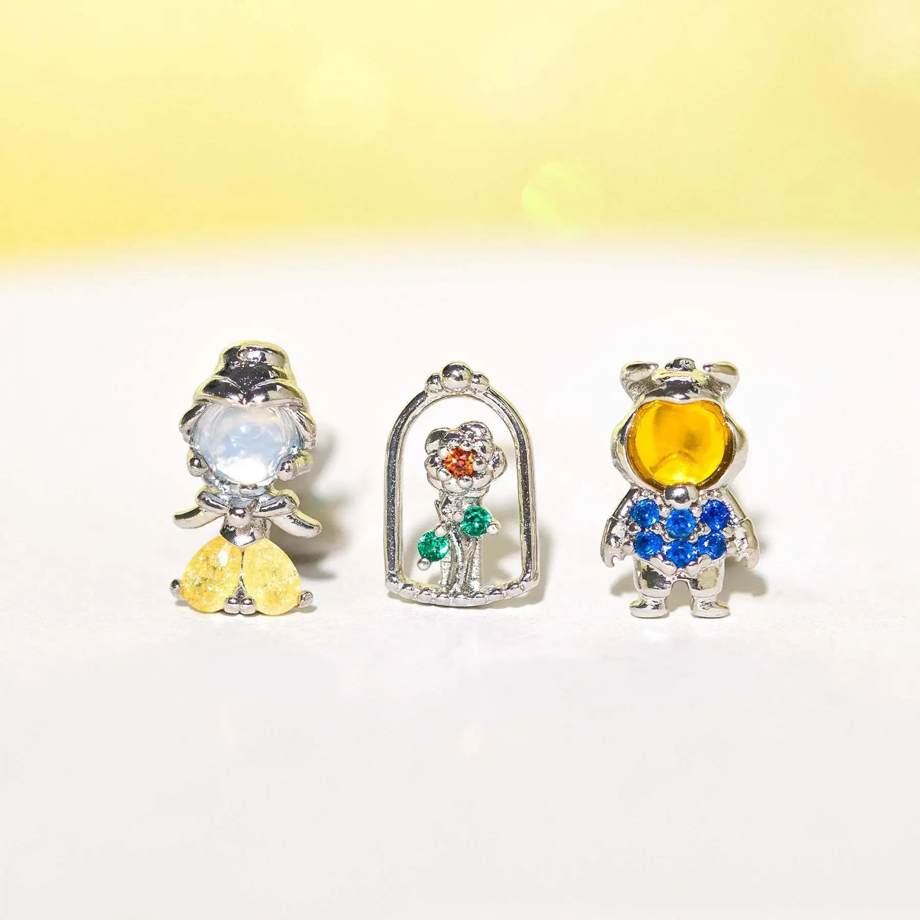 4pcs Fairy Cute Animal Comb Princess Stud Earrings Set Fashion Zircon Crystal Women Girls Gift Jewelry-Dollar Bargains Online Shopping Australia