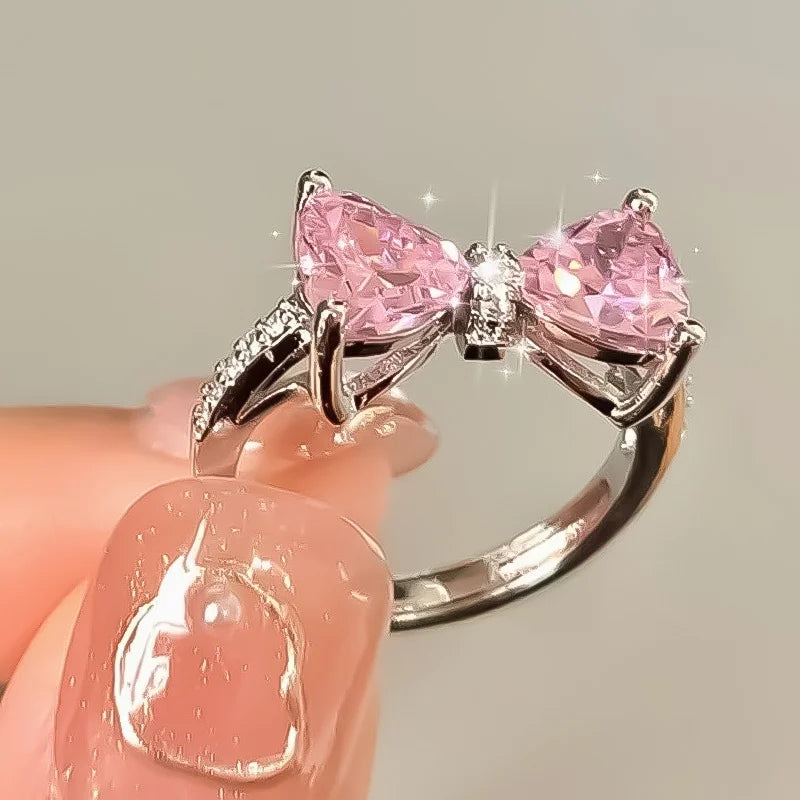 Y2K Crystal Rings Kpop Heart Adjustable Ring Irregular Geometry Punk Vintage Rings Set for Women Girls-Dollar Bargains Online Shopping Australia