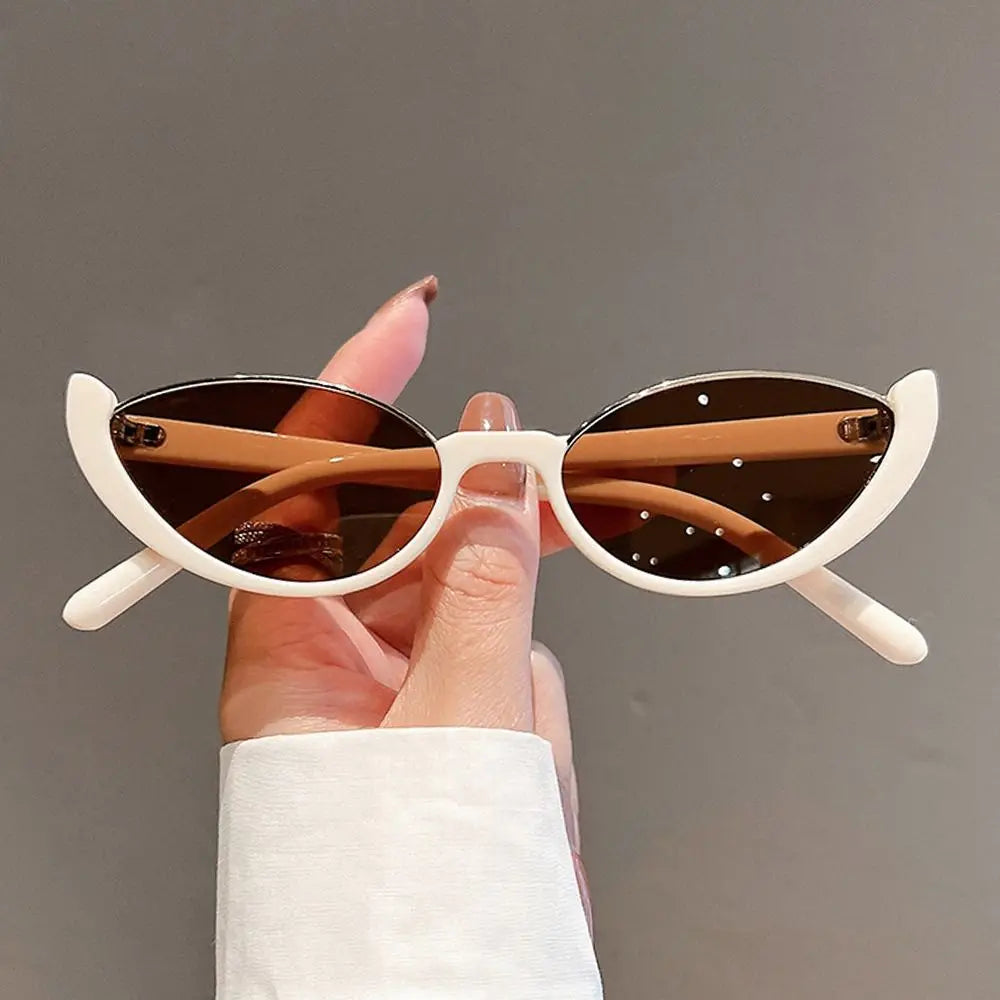 Half-frame Small Cat Eye Sunglasses Women Trendy Vintage Composite Shades Eyewear Sun Glasses-Dollar Bargains Online Shopping Australia