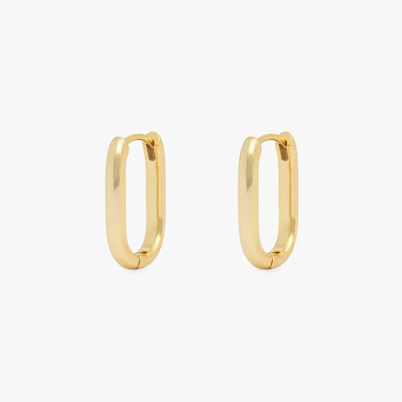 2PCS New Gold Color Square Hoop Earrings Women Men Stainless Steel Huggie Minimalist Punk Unisex Rock Earrings Piercing Jewelry-Dollar Bargains Online Shopping Australia