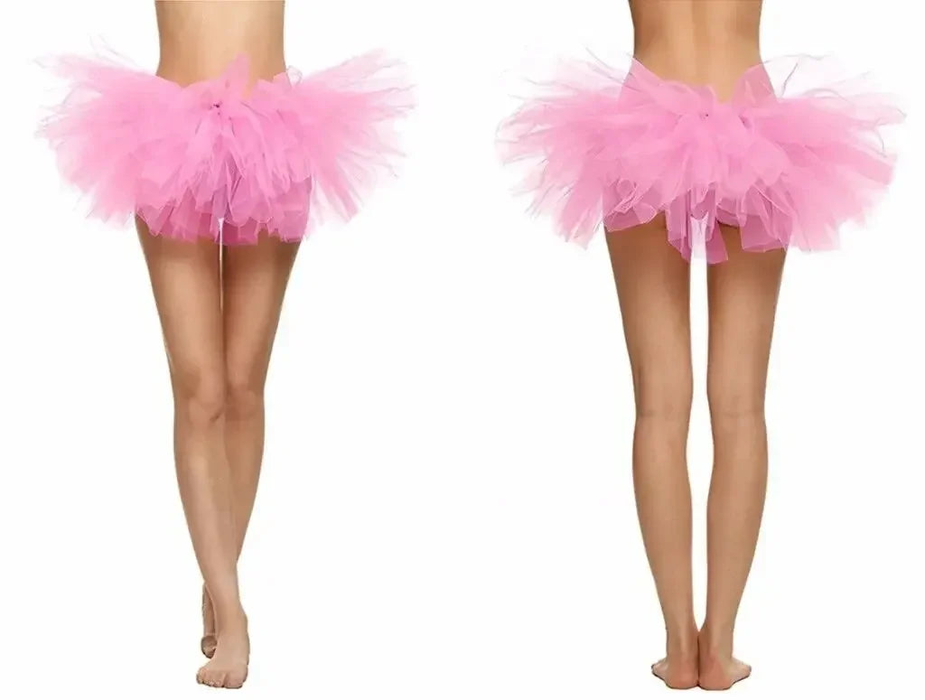 Adult Women's Half Skirt 5 Layers Tulle Puffy Skirt Ballet Short Party Nightclub Mini Skirt Performance Event Costume-Dollar Bargains Online Shopping Australia