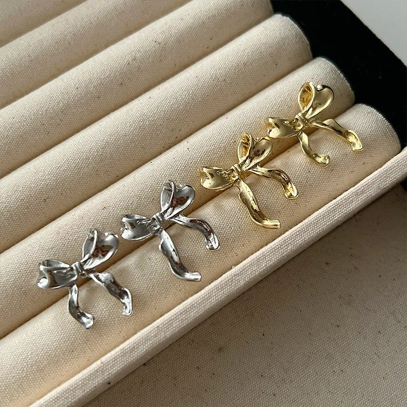 Bow Knot Earrings Women's Simple Elegant Jewelry Gifts-Dollar Bargains Online Shopping Australia