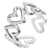 Elegant Girl Jewelry Love Stainless Steel Heart Rings For Women Accessories Finger Ring Adjustable-Dollar Bargains Online Shopping Australia