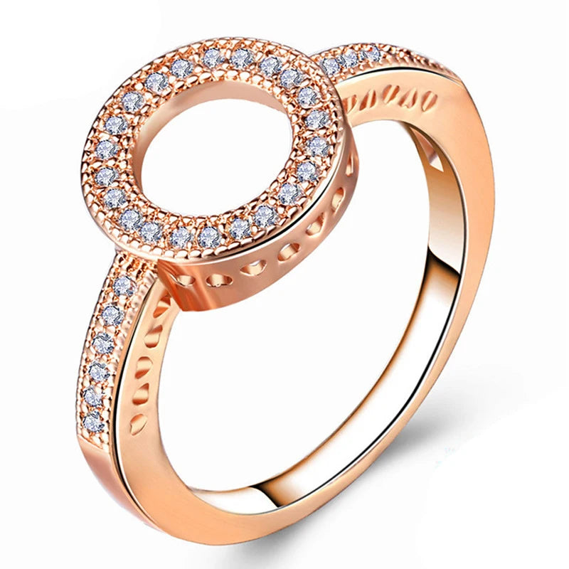 925 Sterling Silver Rings Women Infinity Love Heart Crown Engagement Wedding Ring Rose Gold Crystals Luxury Jewelry-Dollar Bargains Online Shopping Australia