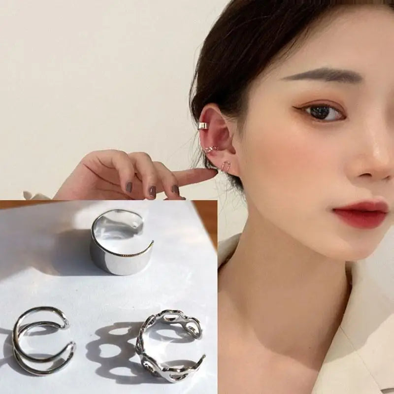 Crystal Clip Earrings For Women Zircon Earing Without Hole Jewelry Fake Earrings Single Ear Bone Clip Earings Ear Cuffs-Dollar Bargains Online Shopping Australia