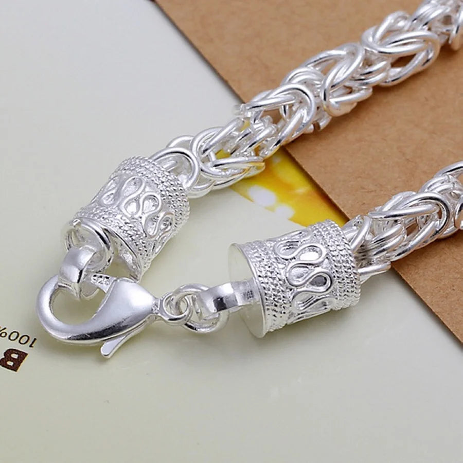 Silver Bracelets Chain Jewelry for Women Men Gift Fine Pretty Wedding 20cm-Dollar Bargains Online Shopping Australia