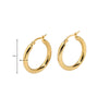 18k Gold Plated Stainless Steel Luxury Statement Circle Hoop Earring Women Teenager Girls Jewelry Non Tarnished-Dollar Bargains Online Shopping Australia