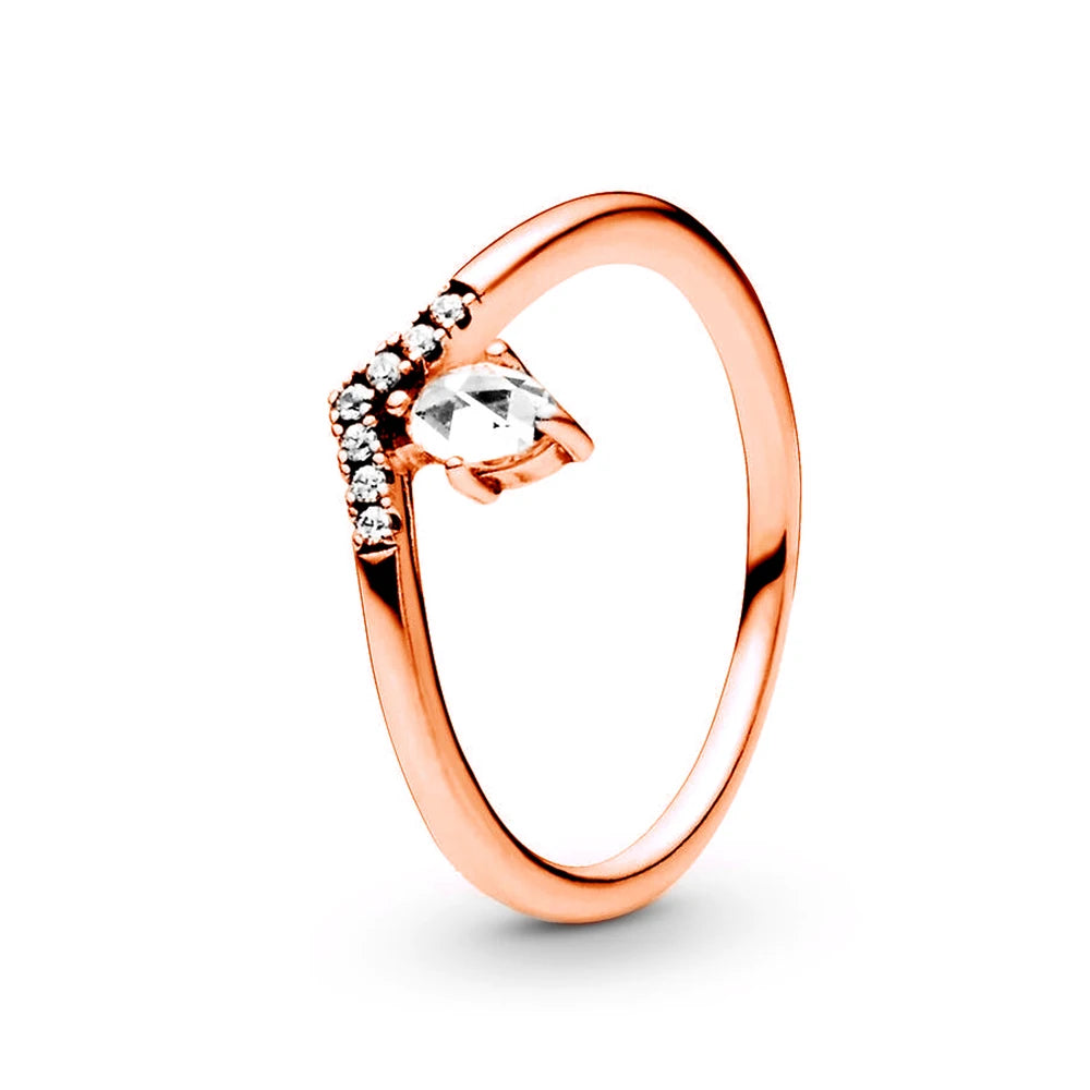 925 Sterling Silver Rings Women Infinity Love Heart Crown Engagement Wedding Ring Rose Gold Crystals Luxury Jewelry-Dollar Bargains Online Shopping Australia