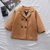 Jackets Child Girl Woolen Double-breasted Baby Trench Coat Lapel Autumn Kids Outerwear Winter Wool Overcoat-Dollar Bargains Online Shopping Australia