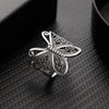 Geometric Round Ring Women's Fashion Luxury Zircon Finger Ring Simple Temperament-Dollar Bargains Online Shopping Australia