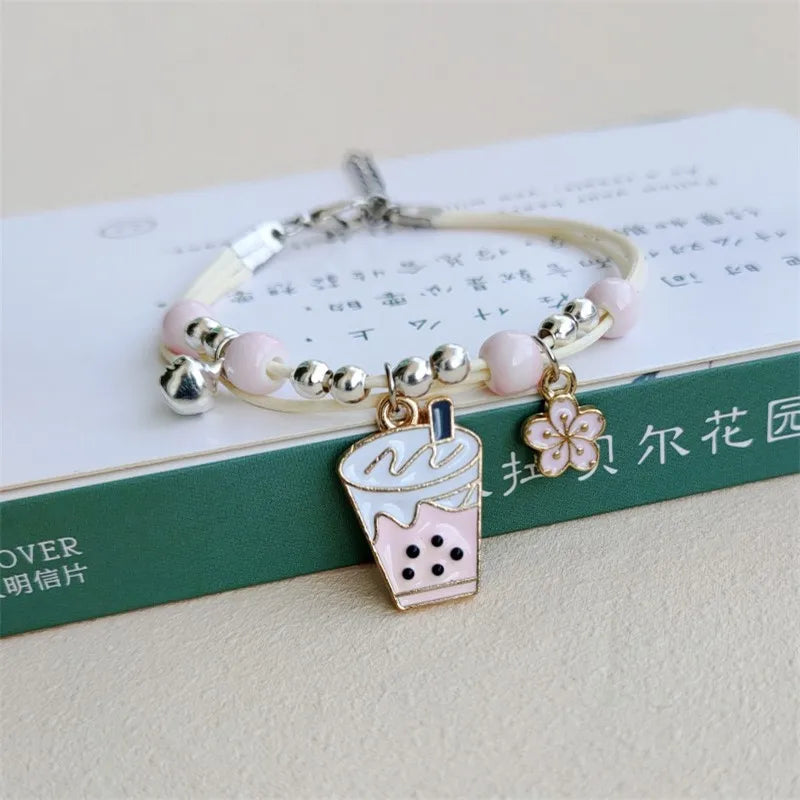 Cartoon Animal Cat Rabbit Flower Bracelet for Girl Kids Women Men Fashion Charm Student Friendship Bracelets Jewelry-Dollar Bargains Online Shopping Australia