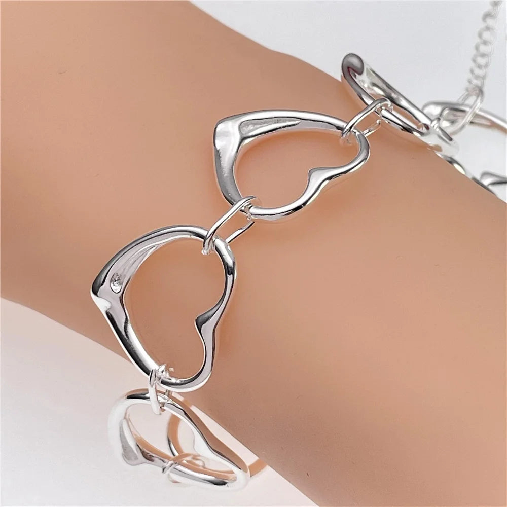 Silver Bracelet Elegant Chain High Quality Jewelry For Men Women Christmas Gifts-Dollar Bargains Online Shopping Australia