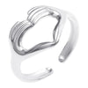 Elegant Girl Jewelry Love Stainless Steel Heart Rings For Women Accessories Finger Ring Adjustable-Dollar Bargains Online Shopping Australia