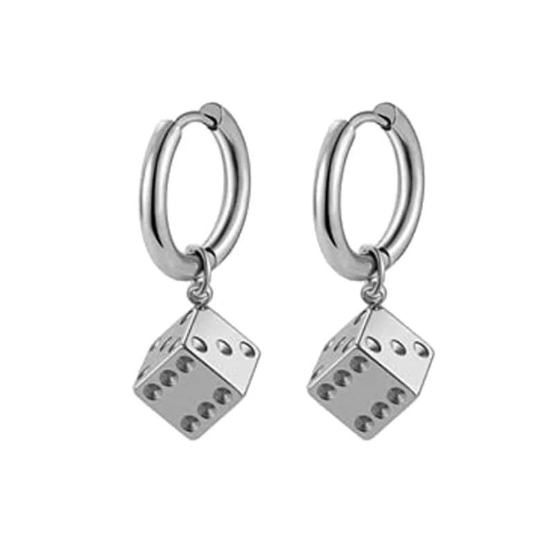 Punk Gothic Stainless Steel Drop Earrings Studs for Women Men Gothic Street Pop Hip Hop Rock Ear Jewelry Gift-Dollar Bargains Online Shopping Australia