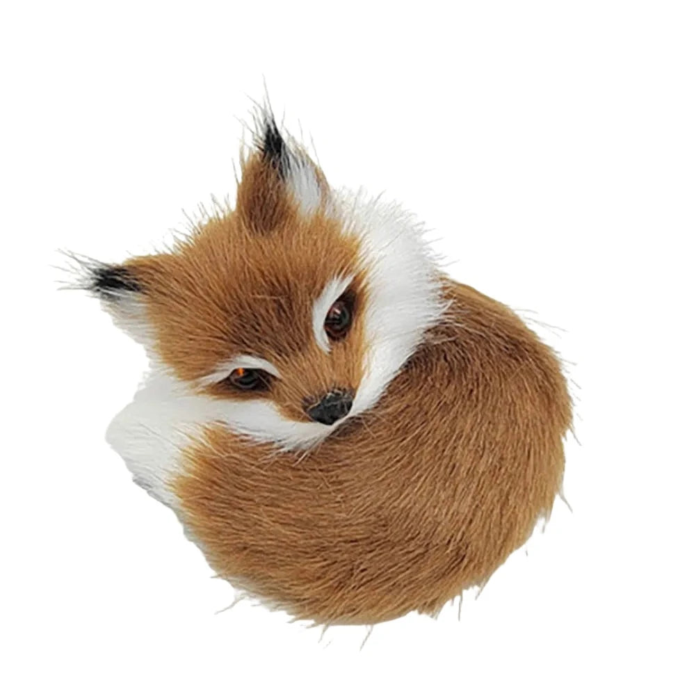 Simulation Rabbit Owl Cat Fox Ornament Furs Squatting Model Home Decoration Animal World with Static Action Figures Gift for Kid-Dollar Bargains Online Shopping Australia