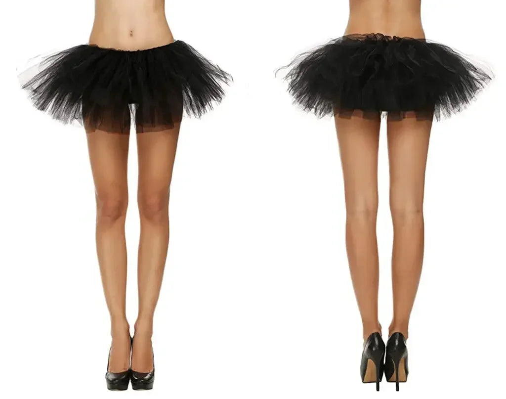 Adult Women's Half Skirt 5 Layers Tulle Puffy Skirt Ballet Short Party Nightclub Mini Skirt Performance Event Costume-Dollar Bargains Online Shopping Australia