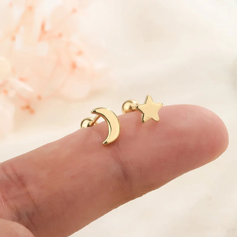 Fashion Gold Color Butterfly Tragus Piercings for The Ear Helix Stud Earrings for Women Tibetan Charm Ear Bone Piercing Jewelry-Dollar Bargains Online Shopping Australia