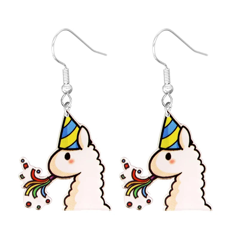 Cute Cat Design Dangle Earrings Acrylic Jewelry Adorable Gift For Women Girls Daily Casual Frog Bee Pig Hamster-Dollar Bargains Online Shopping Australia