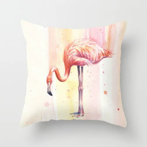 Pink Pillow Flamingo Backrest Headboard Decorative Cushion Nordic Style Office Nap Pillow Car Lumber Pad cute pillow removable-Dollar Bargains Online Shopping Australia