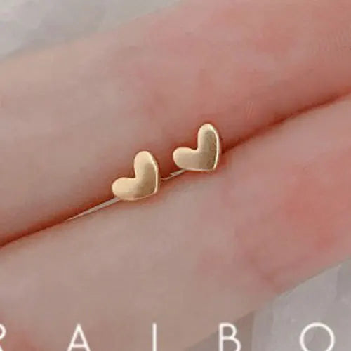 silver-plate Gold Color Mini Small Butterfly Heart Stud Earring For Women Cartilage Helix Tragus Ear Piercing Jewelry Gift-Dollar Bargains Online Shopping Australia