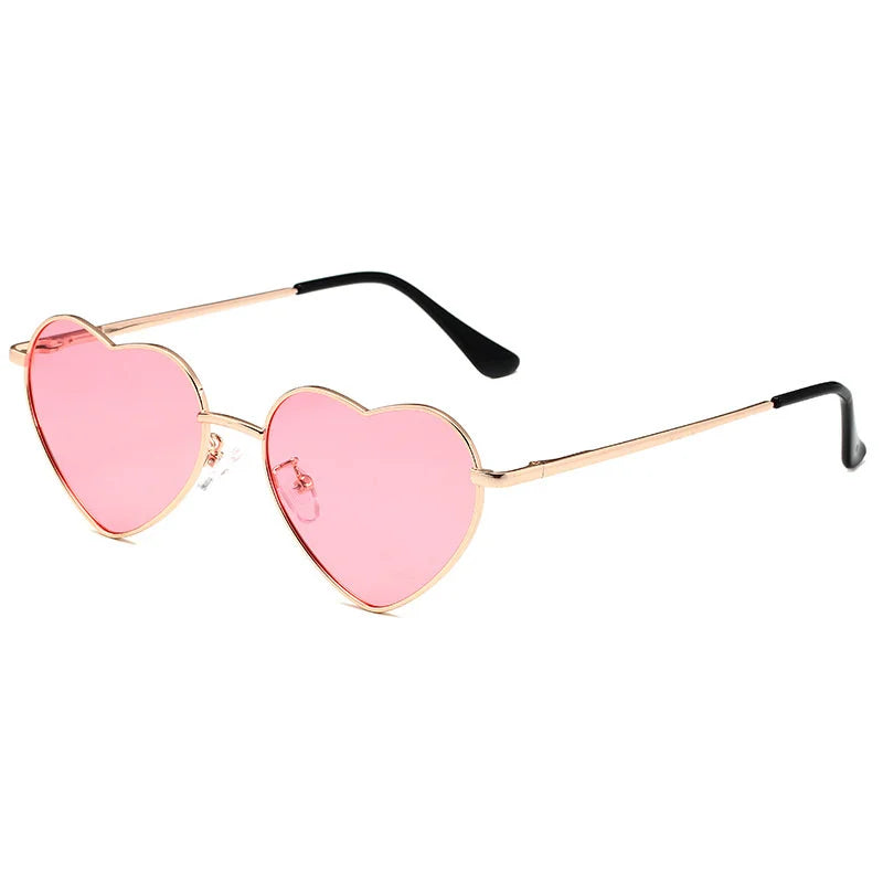 Women's Metal Heart Shaped Sunglasses Gradient Outdoor Goggles Female Eyewear UV400 Shades Metal Women Girls Sunglasses-Dollar Bargains Online Shopping Australia