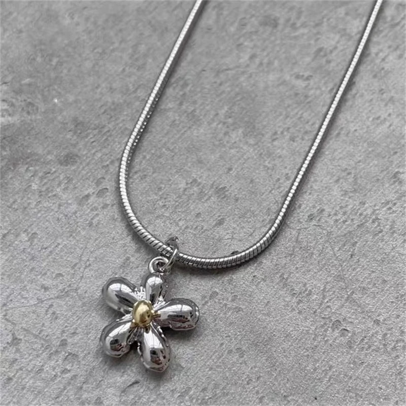 Flower Star Butterfly Pendant Necklaces for Women Vintage Elegant Snake Chains Necklace Y2K Jewelry-Dollar Bargains Online Shopping Australia