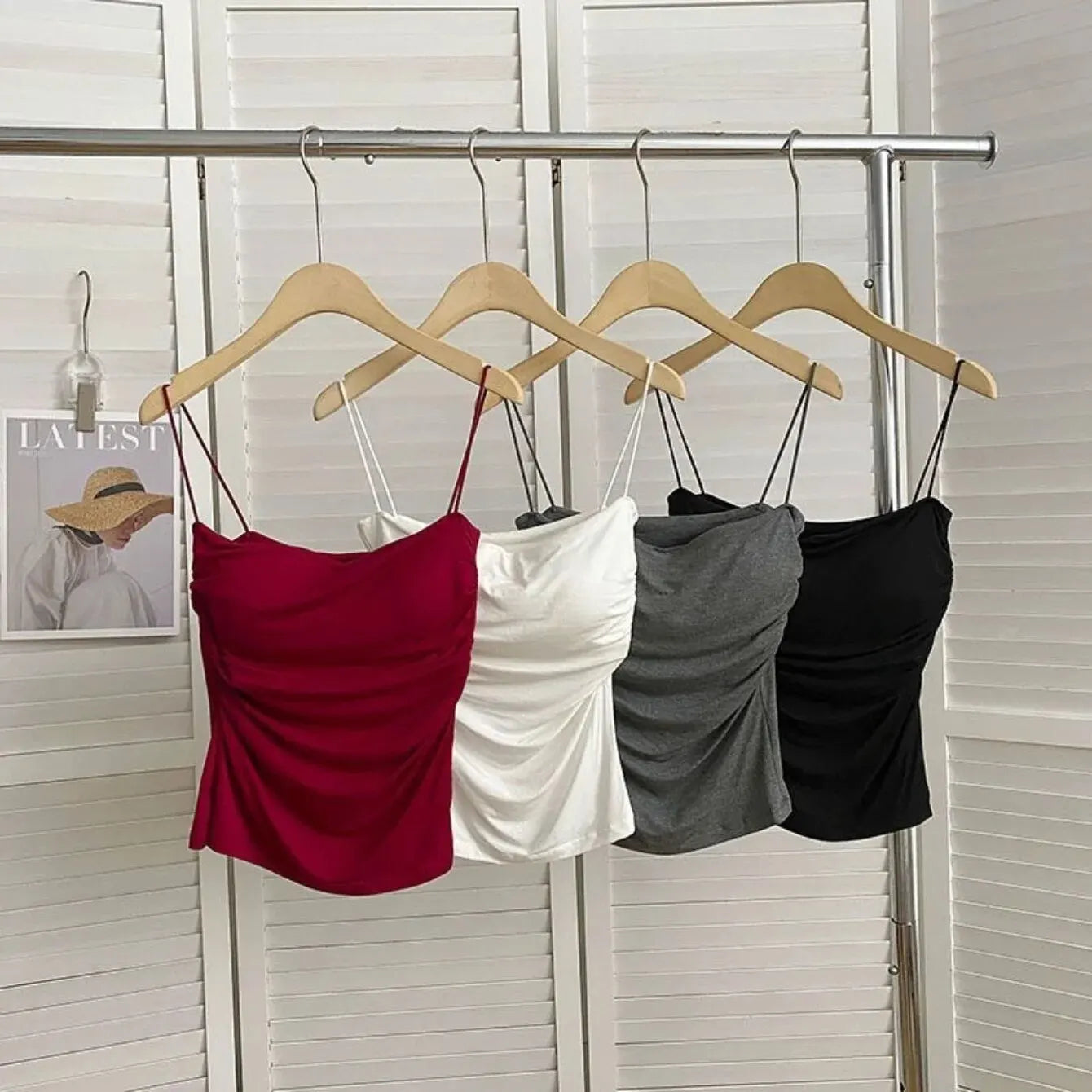 Women's Top Tank Underwear Fitted Camisole Sexy Short Top With Thin Straps-Dollar Bargains Online Shopping Australia