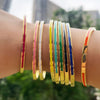 3mm Width Colorful Enamel Thin Bangles Stainless Steel Gold Color Cute Lover Bracelets for Women Trendy Jewelry-Dollar Bargains Online Shopping Australia