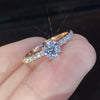 Women Crystal Ring Simplicity Elegant Temperament Engagement Wedding Jewelry-Dollar Bargains Online Shopping Australia