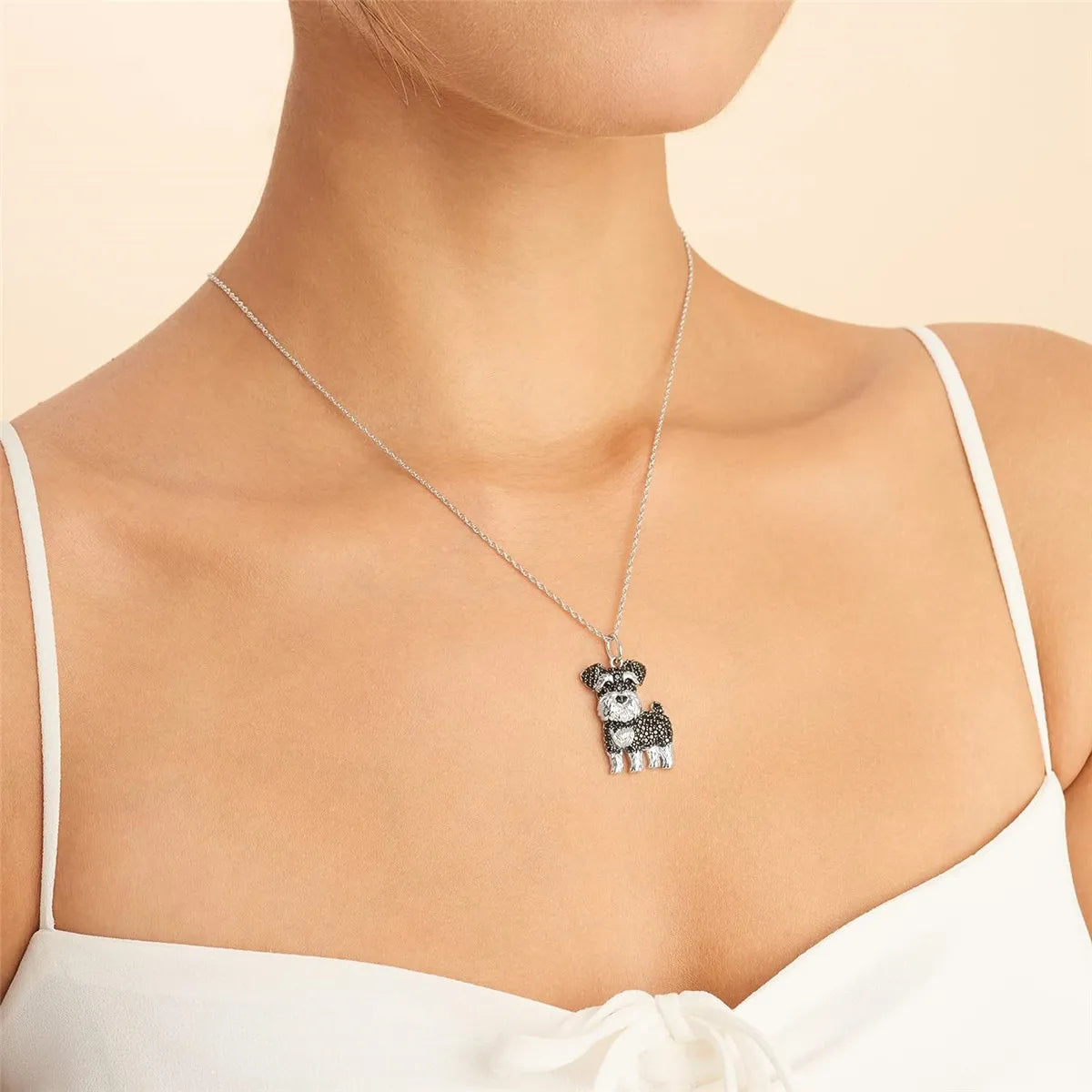 Schnauzer Dog Pendant Necklace Women Pet Puppy Jewelry Animal Accessories Dog Lovers-Dollar Bargains Online Shopping Australia