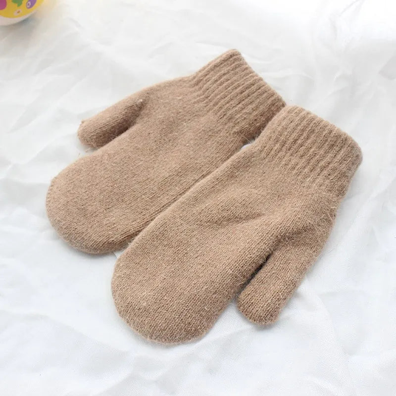 Women Winter Keep Warm Plush Gloves Elasticity Soft Full Fingers Mittens Knitted Girls Fashion Gloves-Dollar Bargains Online Shopping Australia