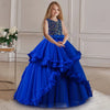 Kids Dress Flower Long Beading Elegant Teenagers Prom Gowns Dresses Girl Party Kid Evening Bridesmaid Princess-Dollar Bargains Online Shopping Australia