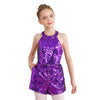 Kids Girls Shiny Sequin Halter Party Bodysuit Christmas Birthday Wedding Evening Costume Jazz Dance Stage Performance Jumpsuit-Dollar Bargains Online Shopping Australia