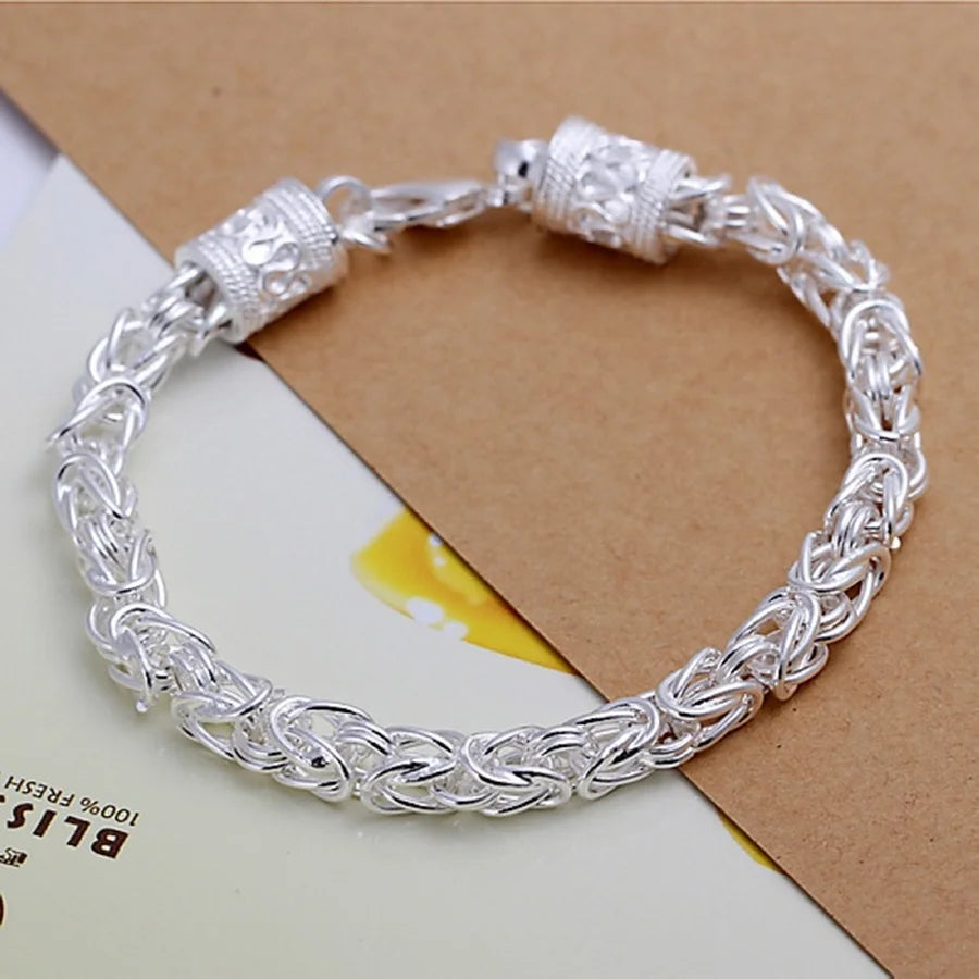 Silver Bracelets Chain Jewelry for Women Men Gift Fine Pretty Wedding 20cm-Dollar Bargains Online Shopping Australia