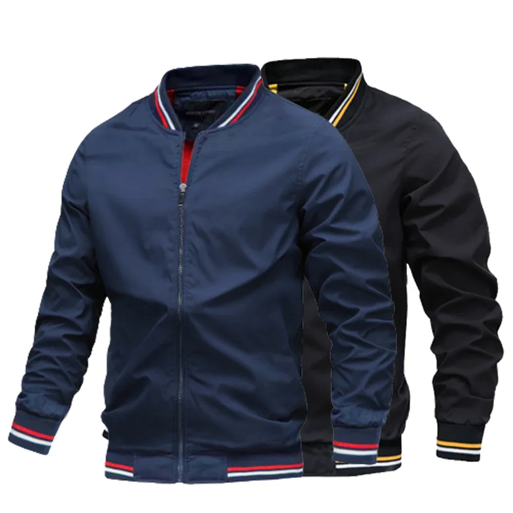 Bomber Jacket Men Casual Windbreaker Jacket Coat Men High Quality Outwear Zipper Stand Collar Military Jacket Mens-Dollar Bargains Online Shopping Australia