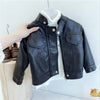 Girls Leather Jackets For 2-8 Years Children Classics Fly Coats Kids Clothing Baby Girls Fashion Pu Outerwear-Dollar Bargains Online Shopping Australia