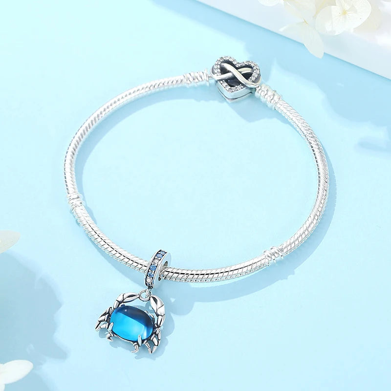 Silver Bracelets Bangles Crystal Ball Love Heart Clasp Beads Charms Moments Bracelet For Women DIY Jewelry-Dollar Bargains Online Shopping Australia