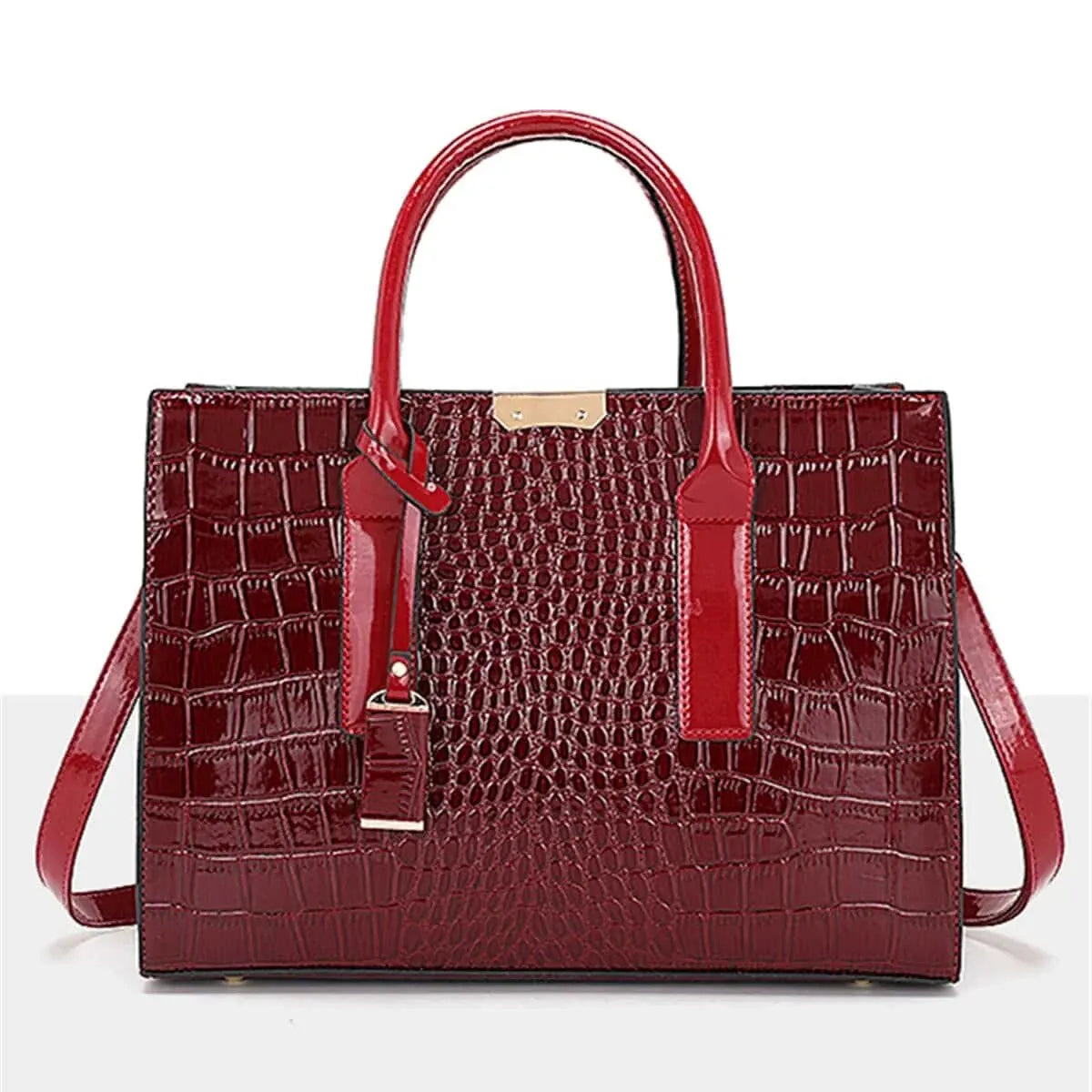 Luxury Handbag Crocodile PU Patent Leather Crossbody Bag-Dollar Bargains Online Shopping Australia