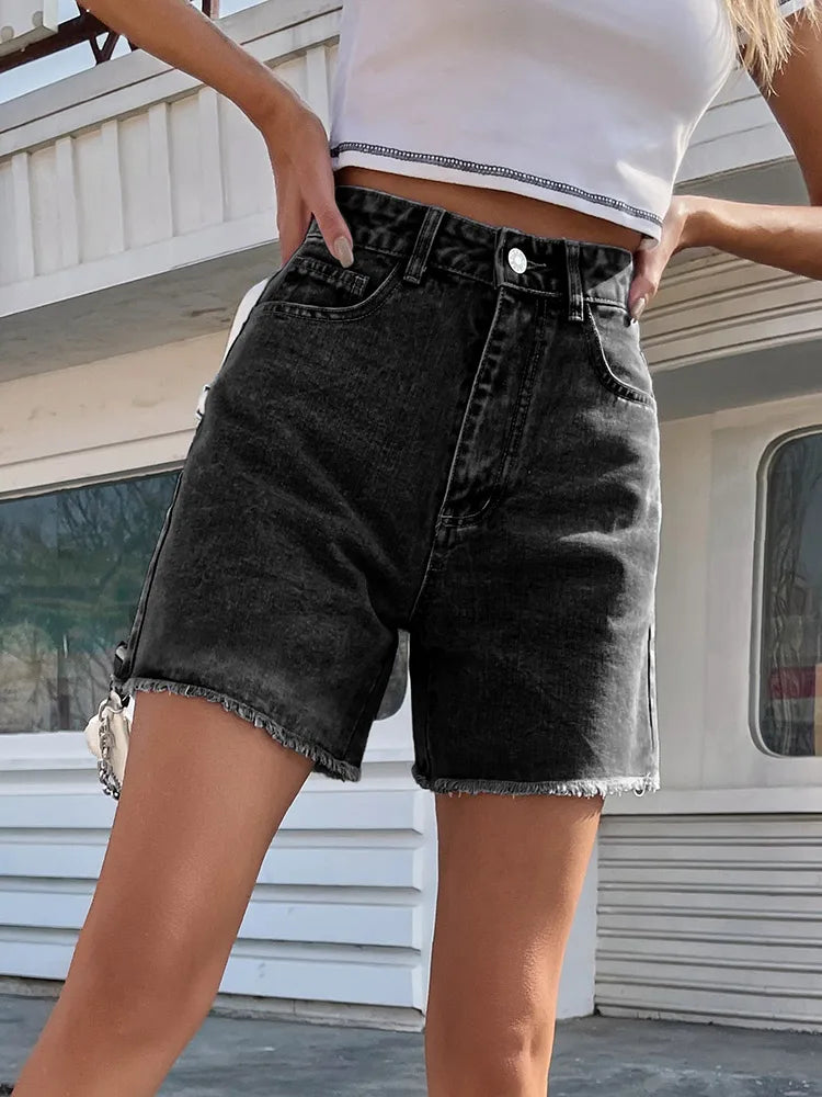 Women's Denim Shorts Summer High Waist Casual Chic Loose Jean Shorts For Women Summer-Dollar Bargains Online Shopping Australia