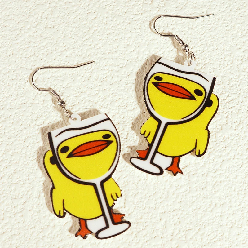 Earrings For Women Girls Hip Hop Cute Exaggeration Special Creativity Jewelry Cartoon Animal Alien Frog Duck Goose Cat-Dollar Bargains Online Shopping Australia