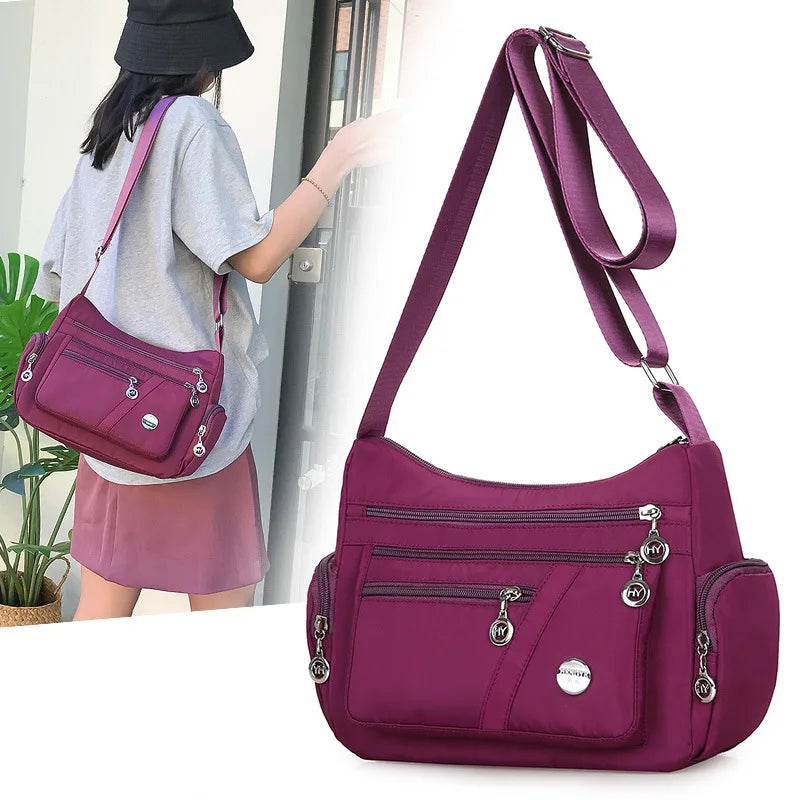 Crossbody Women Girls Waterproof Tote Casual Nylon Purse Handbag Lightweight Messenger Bag-Dollar Bargains Online Shopping Australia