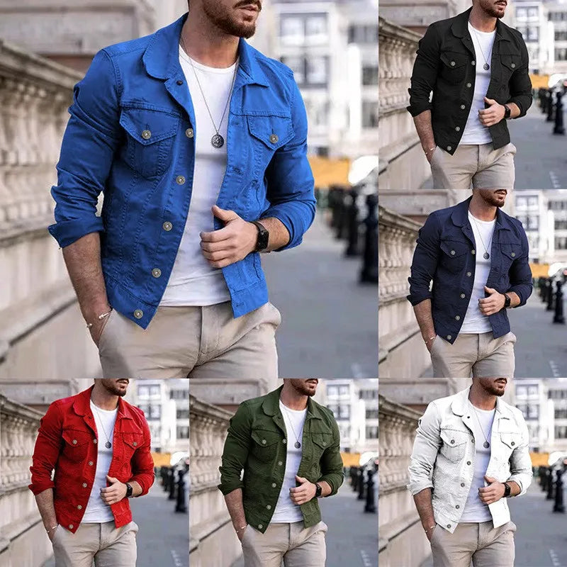 Hip hop Men s Denim Jackets Streetwear Casual Cotton Classic Slim Jean