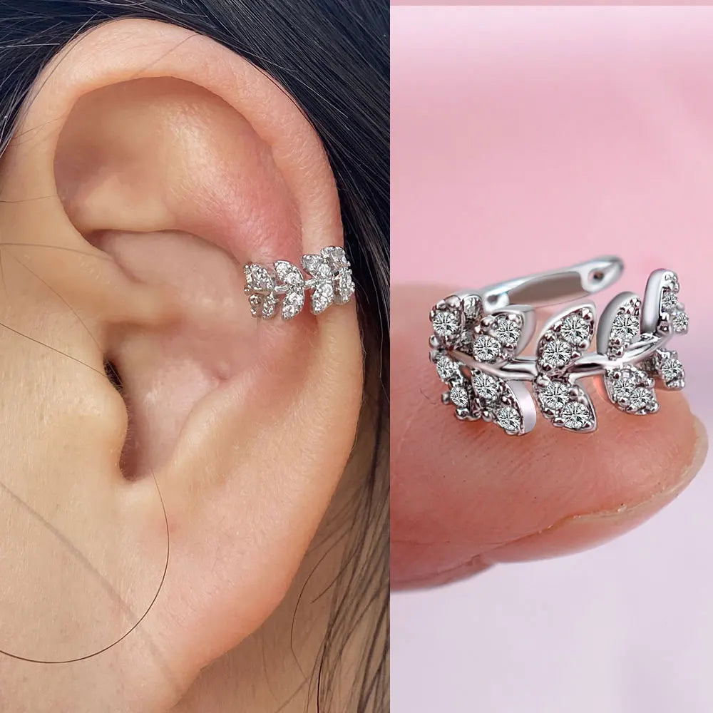 Climber Ear Cuff Ear Clip for Women CZ No Pierced C Shape Geometric-Dollar Bargains Online Shopping Australia