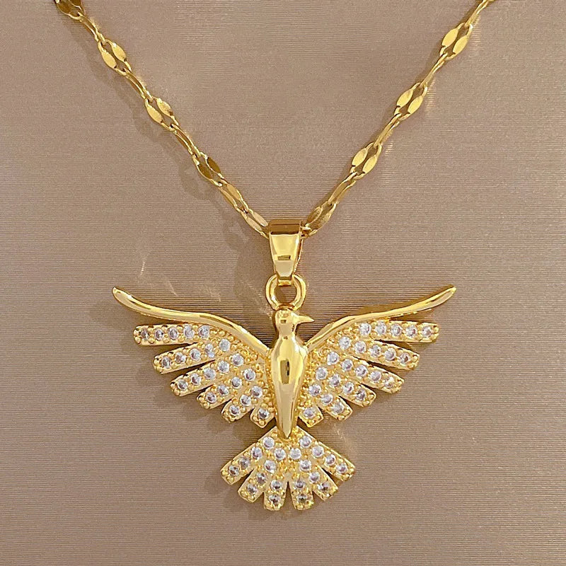 Phoenix Wing Animal Necklace Fashion Cute Bird Wedding Personality Versatile Clavicle Chain Birthday Gift-Dollar Bargains Online Shopping Australia