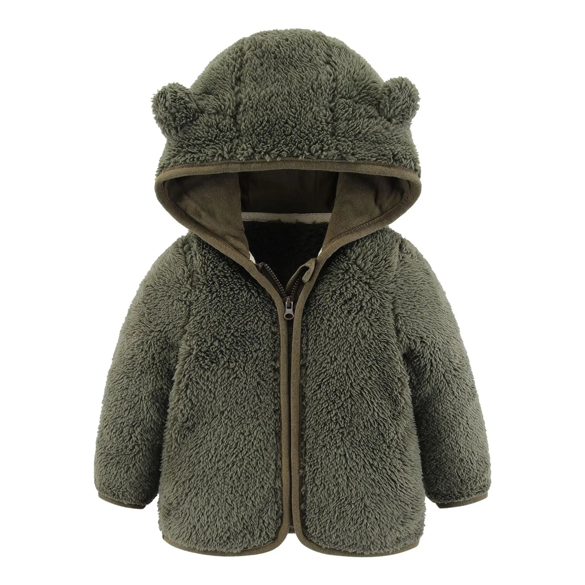 Children's Fleece Coat Baby Bear Ears Long Sleeve Warm Jacket-Dollar Bargains Online Shopping Australia