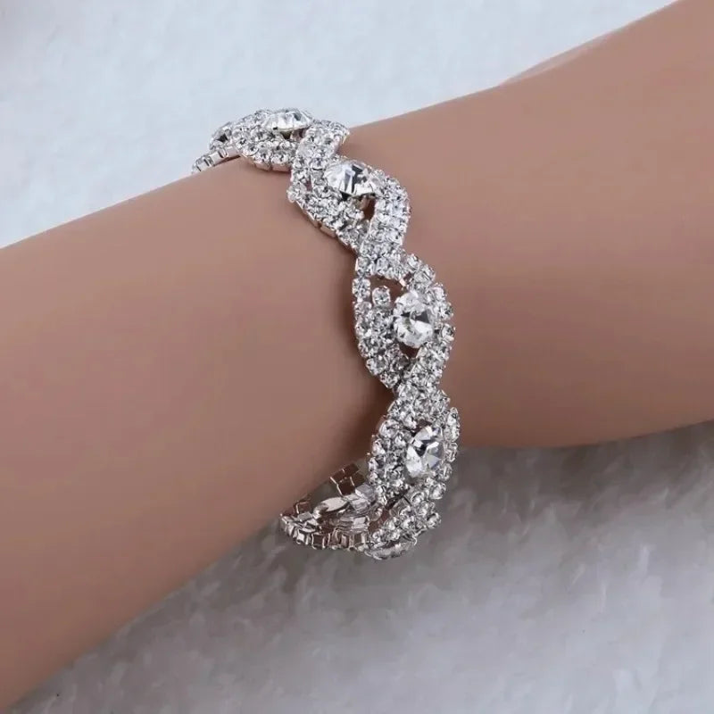 Women Elegant Luxury Bracelet Ladies Unlimited Rhinestone Wrist Chain-Dollar Bargains Online Shopping Australia