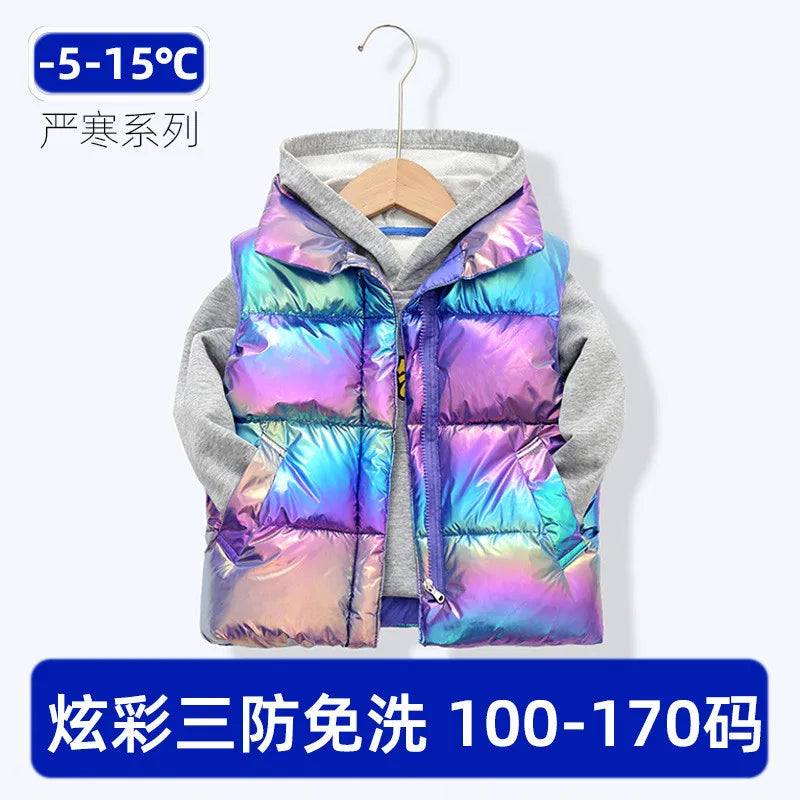 Girls Down Vests Children Clothing For Girls Boys Warm Outerwear Coat Autumn Fashion Teens Kids Jackets Vest-Dollar Bargains Online Shopping Australia