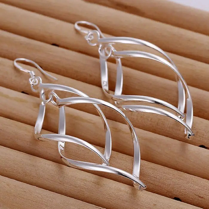 Sterling Silver wedding Earring Jewelry Women High Quality Long Earrings Hanging Drop hoop-Dollar Bargains Online Shopping Australia