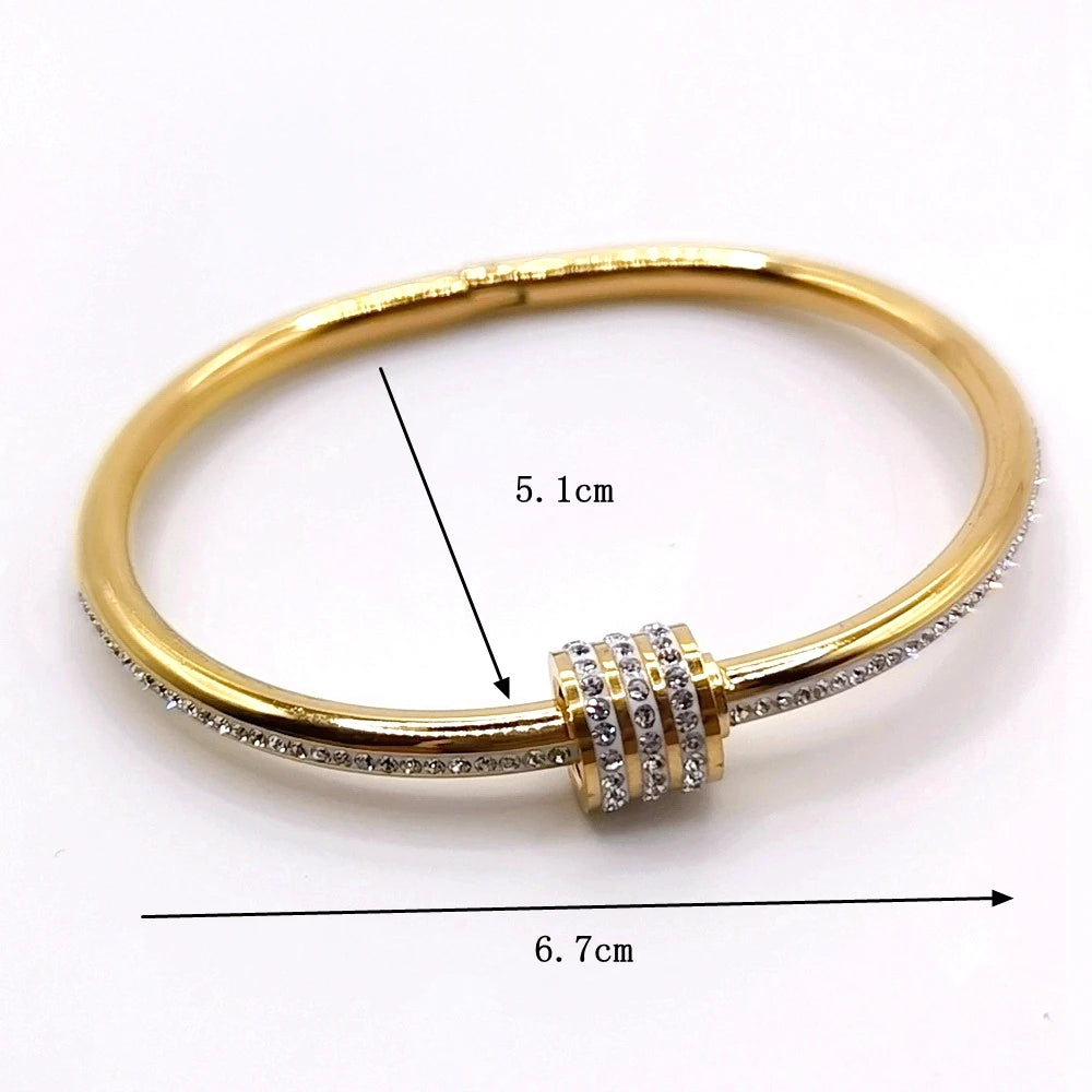 classic fashion titanium steel bracelet rotating openings, women stainless steel pretty waist gold-plated bracelet 3 color-Dollar Bargains Online Shopping Australia