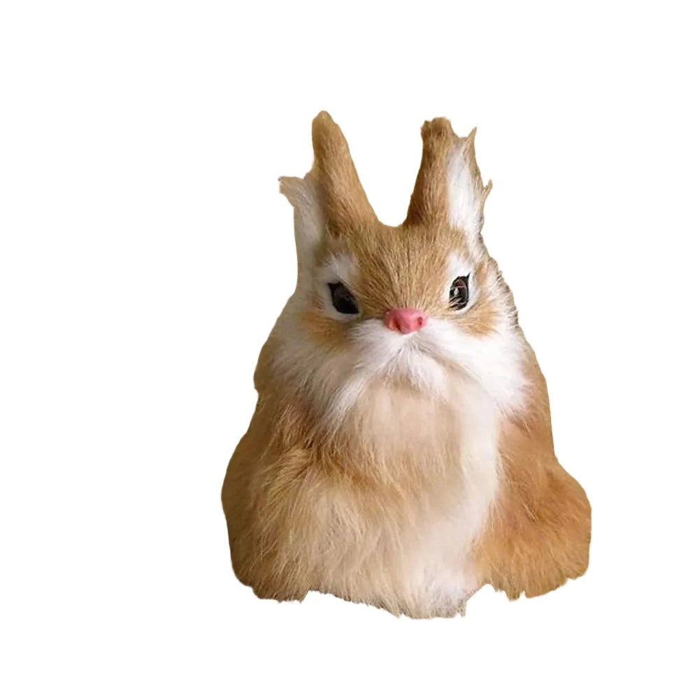 Simulation Rabbit Owl Cat Fox Ornament Furs Squatting Model Home Decoration Animal World with Static Action Figures Gift for Kid-Dollar Bargains Online Shopping Australia